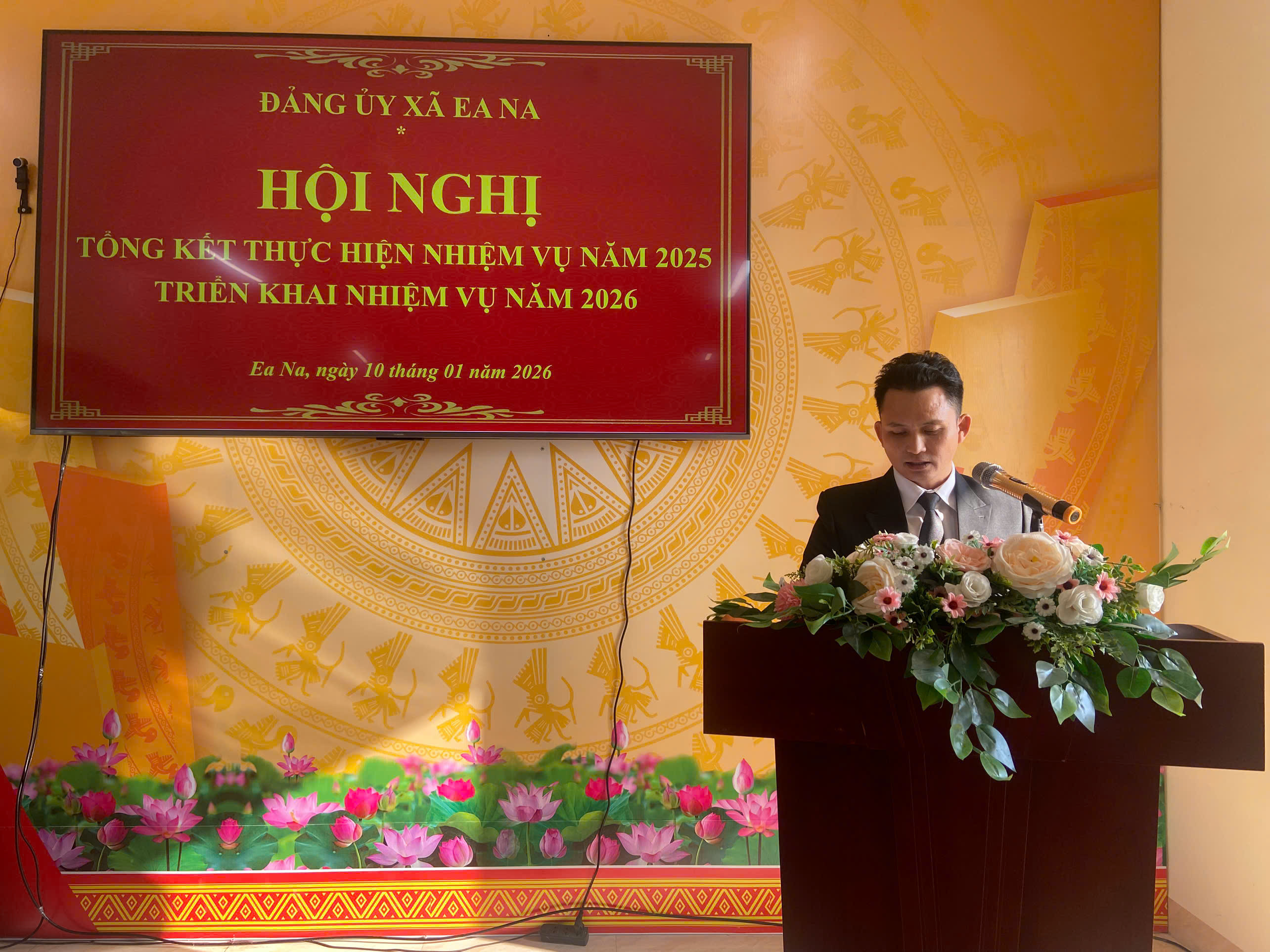 Đảng ủy xã Ea Na tổ chức Hội nghị Ban Chấp hành Đảng bộ xã (mở rộng) lần thứ 4, tổng kết tình hình thực hiện nhiệm vụ năm 2025, triển khai nhiệm vụ năm 2026